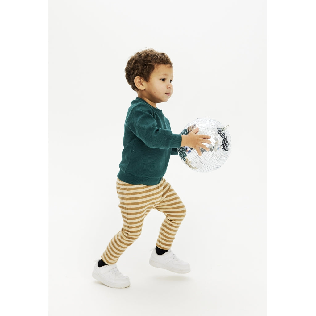 THE NEW - GESTREEPTE LEGGING TANNIN