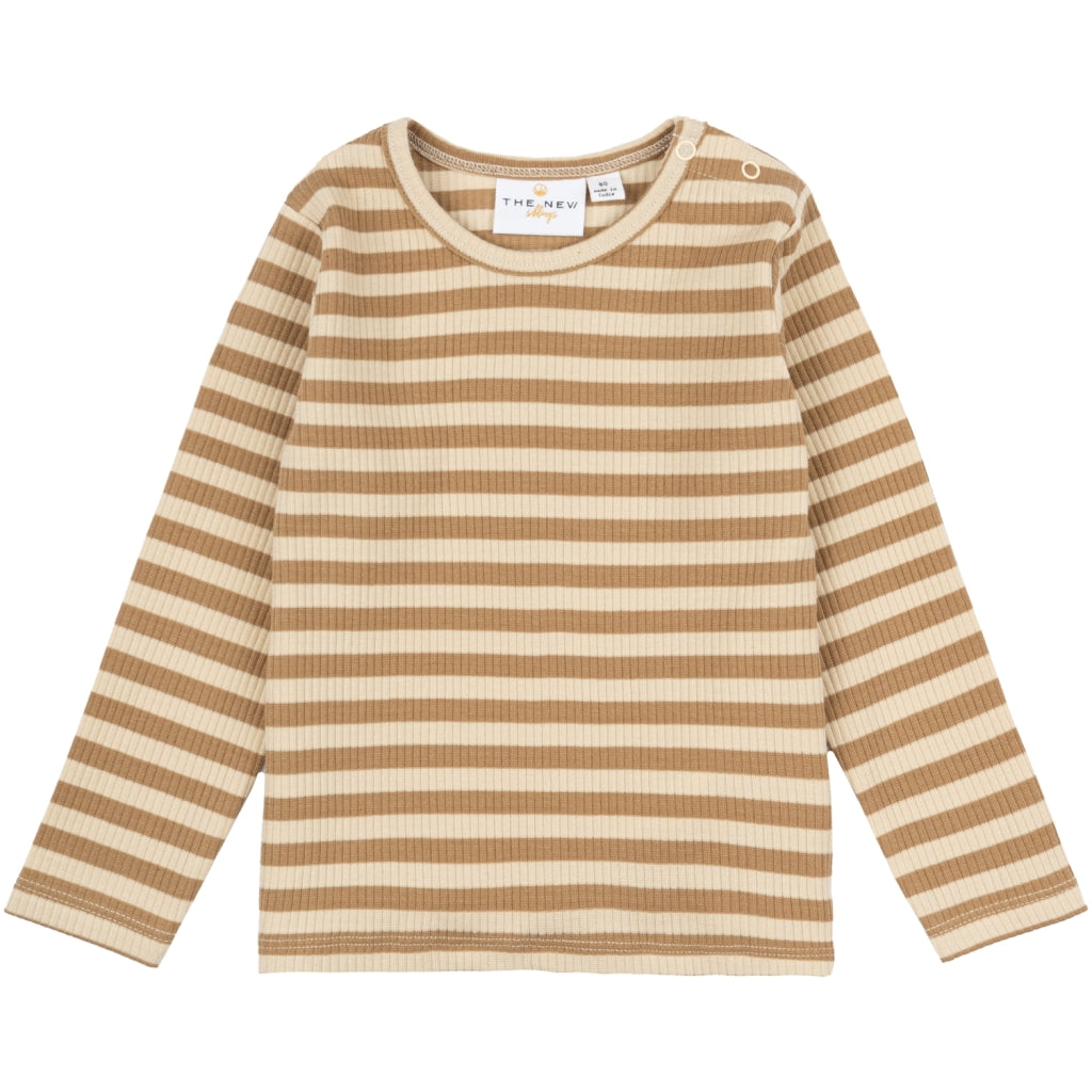 THE NEW - GESTREEPTE SHIRT TANNIN