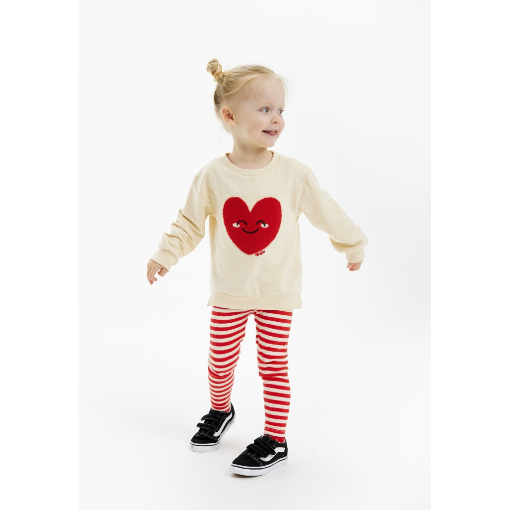 THE NEW - STREEPJES LEGGING POPPY RED