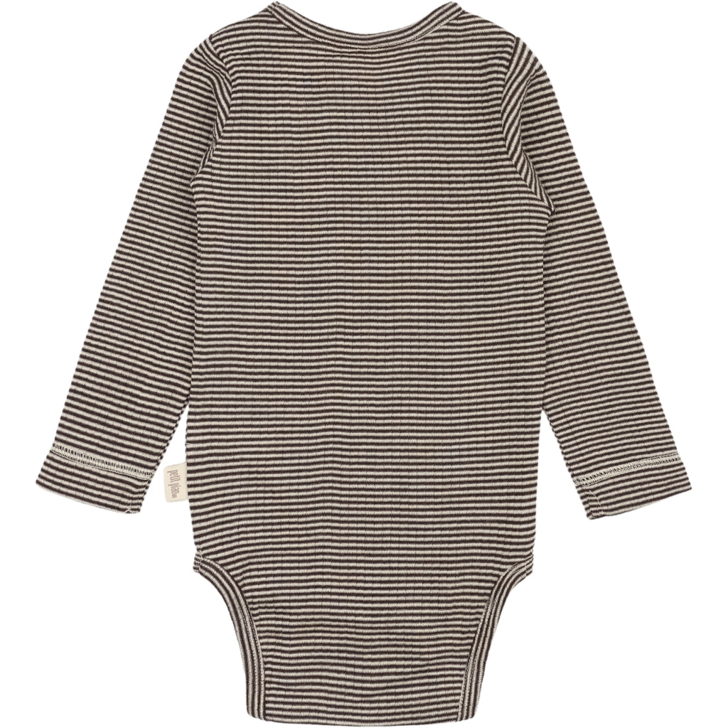 PETIT PIAO - MERINO WOLLEN ROMPER COFFEE