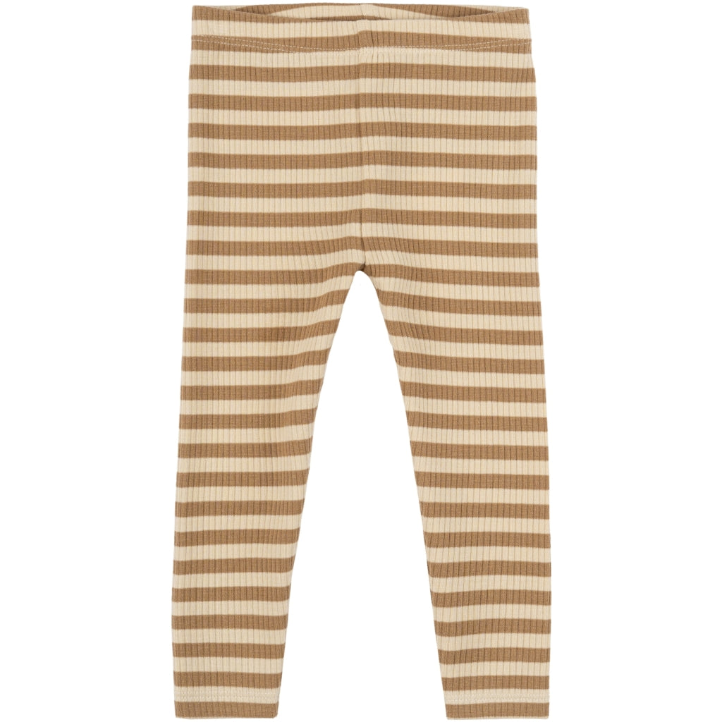 THE NEW - GESTREEPTE LEGGING TANNIN