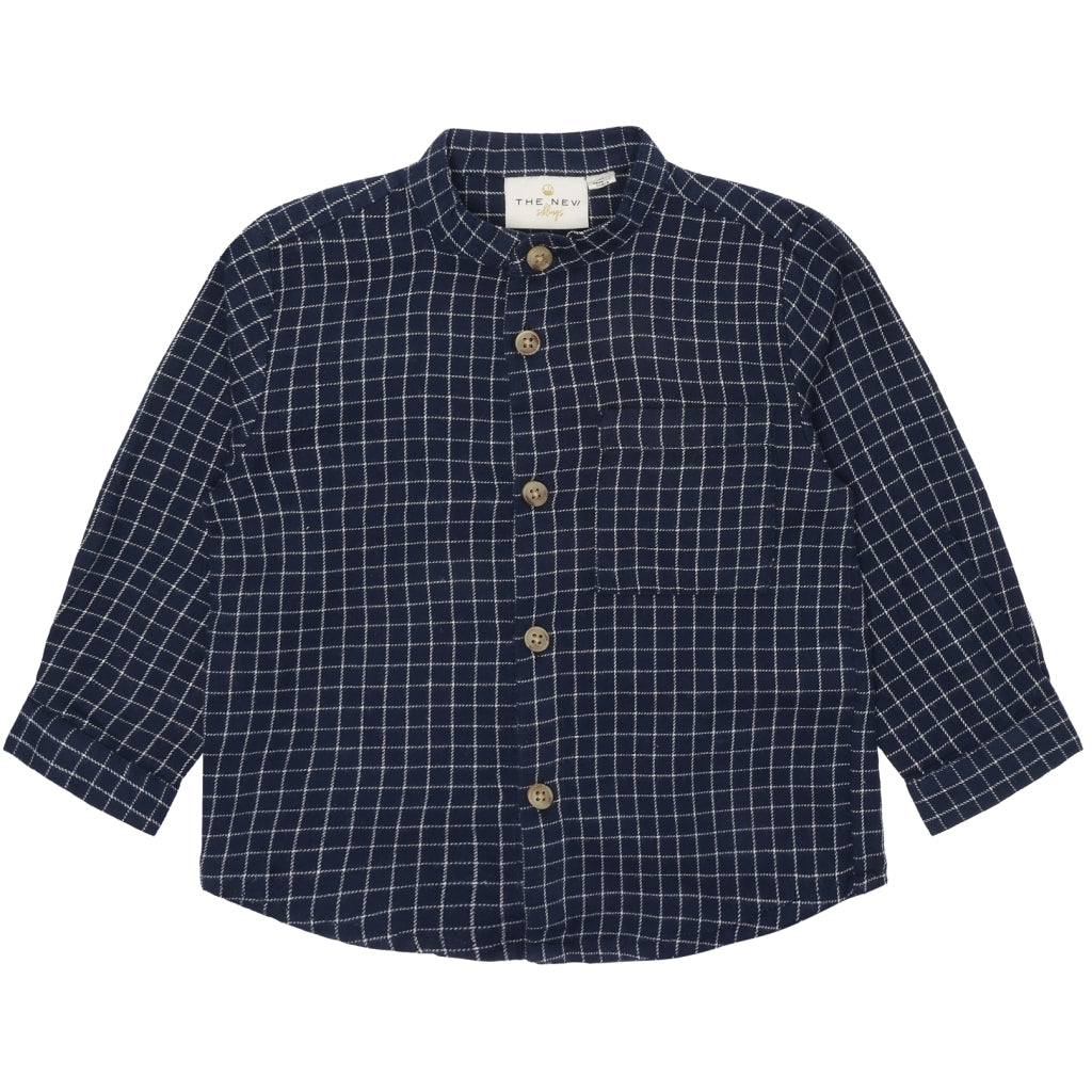 THE NEW - BLAUW GEBLOKTE BLOUSE