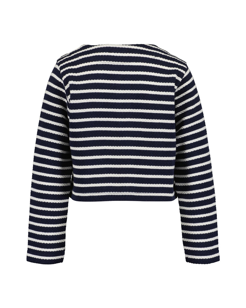 BLUE SEVEN - KORT JASJE GESTREEPT NAVY