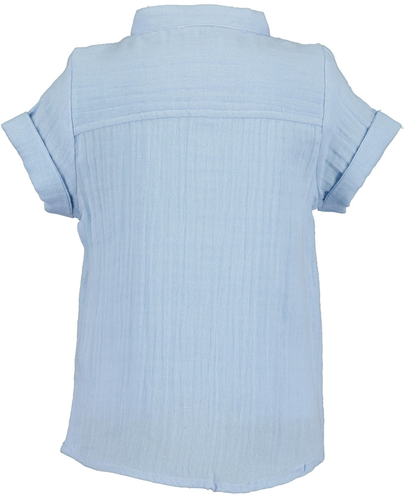 BLUE SEVEN - BLAUWE HENLEY BLOUSE