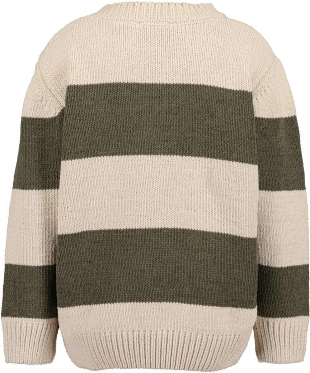 BLUE SEVEN - GESTREEPTE TRUI MET BORSTZAK