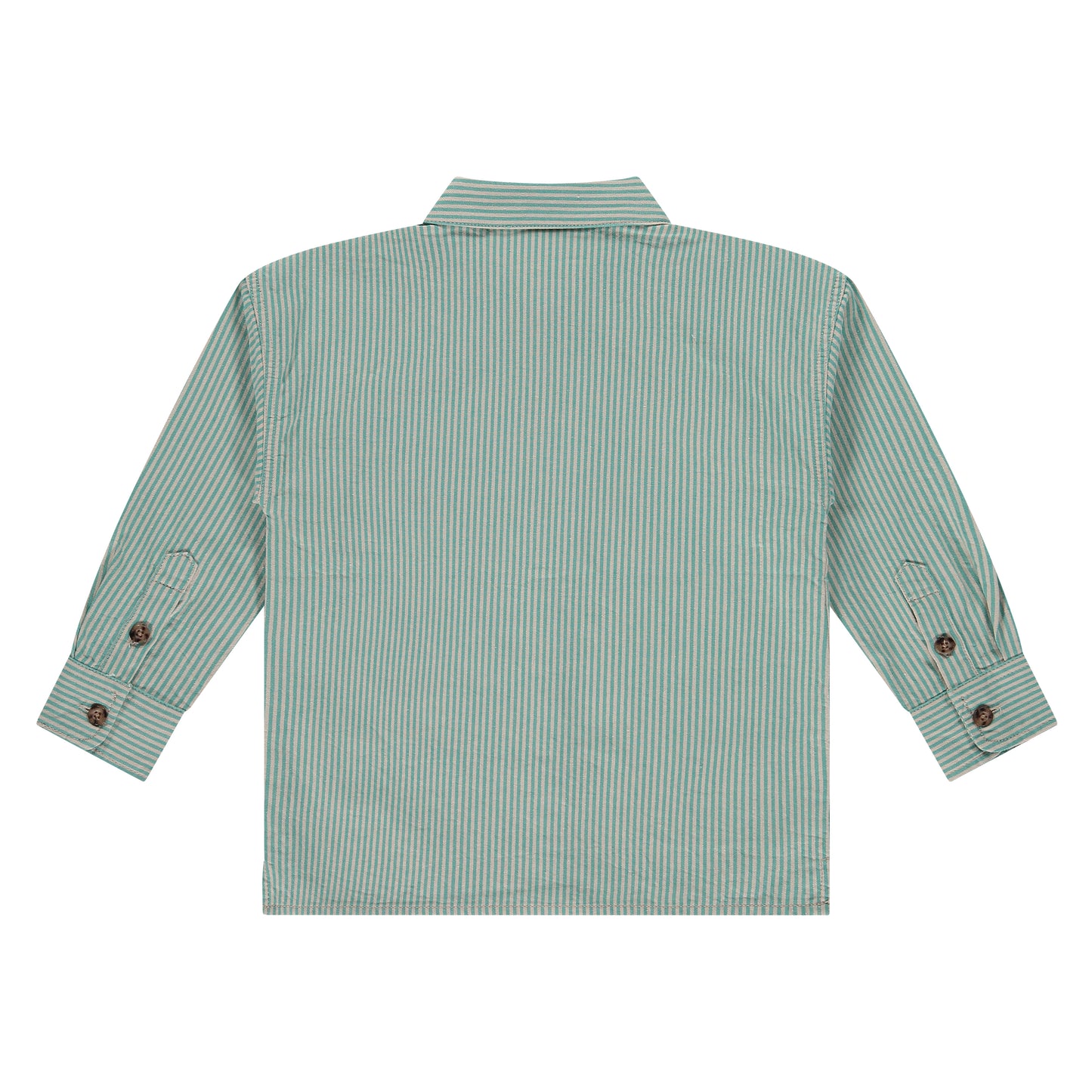 STAINS AND STORIES - TURQUOISE GESTREEPTE BLOUSE