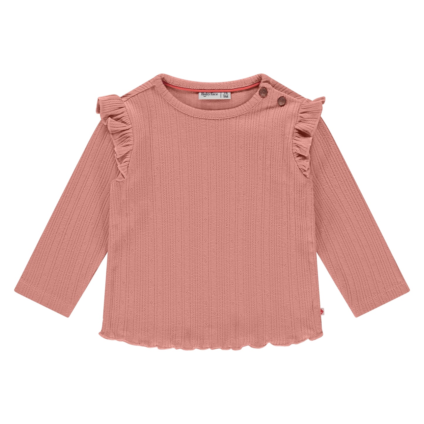BABYFACE - SHIRT MET LANGE MOUW ROUGE