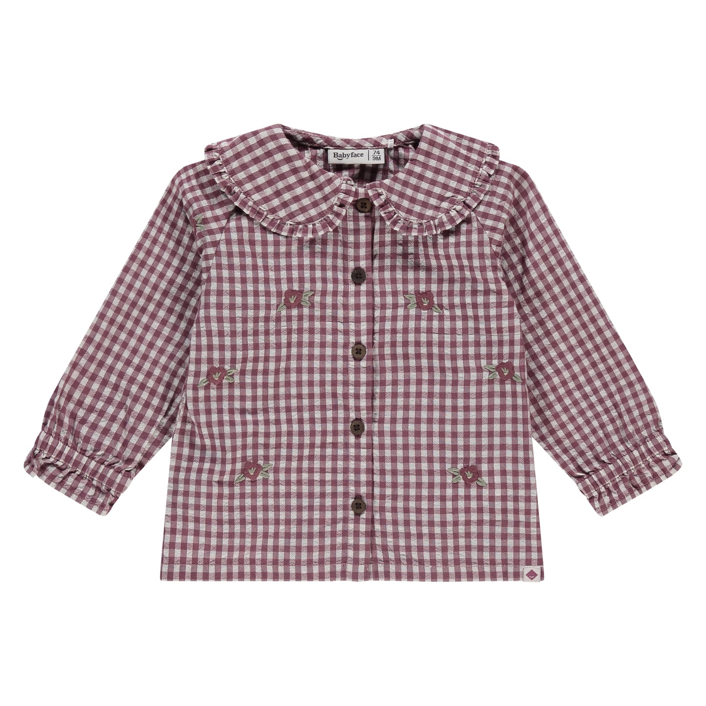 BABYFACE - GEBLOKTE BLOUSE MET KRAAG