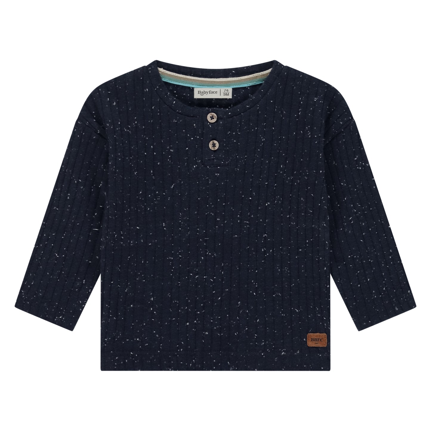 BABYFACE - DONKER BLAUW GEMELEERDE HENLEY