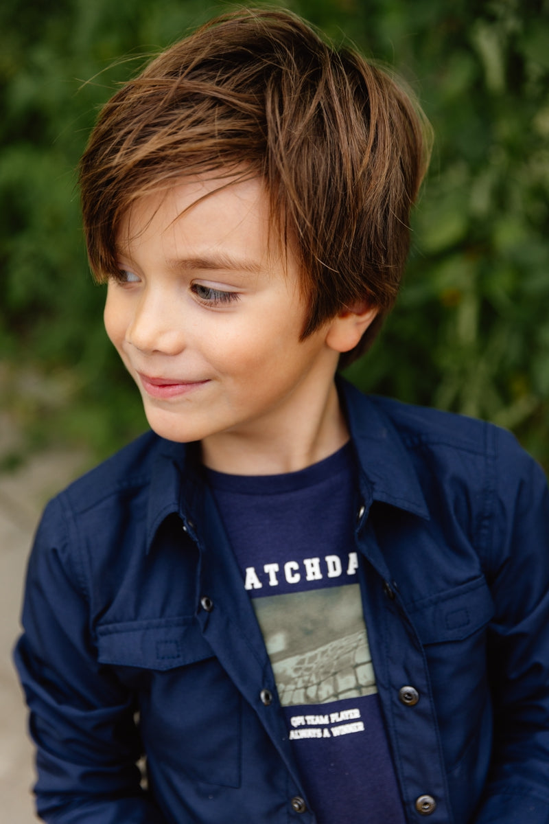 QUAPI - DONKER BLAUWE BLOUSE
