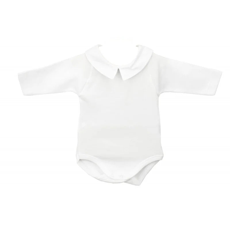 BABIDU - ROMPER MET BLOUSE KRAAG WIT