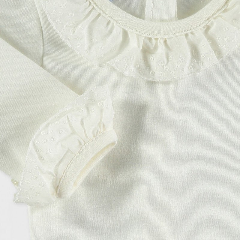 BABIDU - ROMPER MET KRAAG CREME