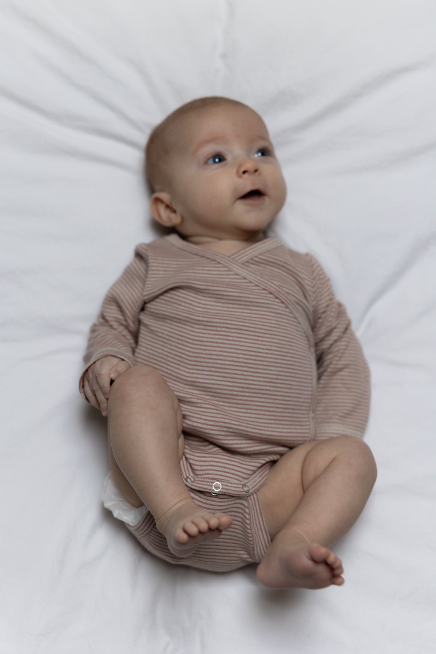 PETIT PIAO - MERINO WOLLEN ROMPER ROSE