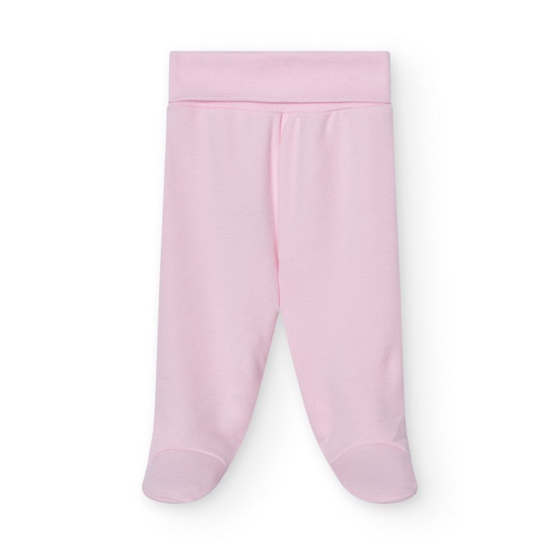 BABIDU - LEGGING MET VOETJES ROZE