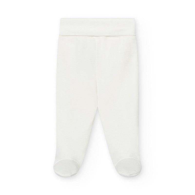 BABIDU - LEGGING MET VOETJES CREME
