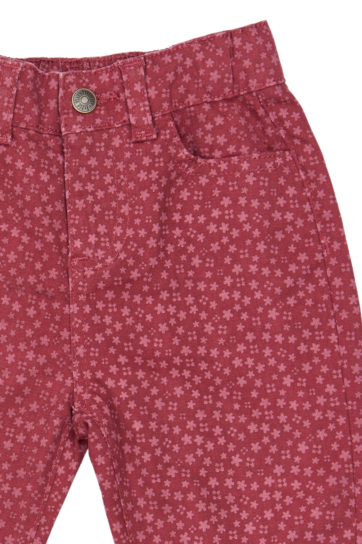PETIT PIAO - GEBLOEMDE DENIM BROEK GRETA