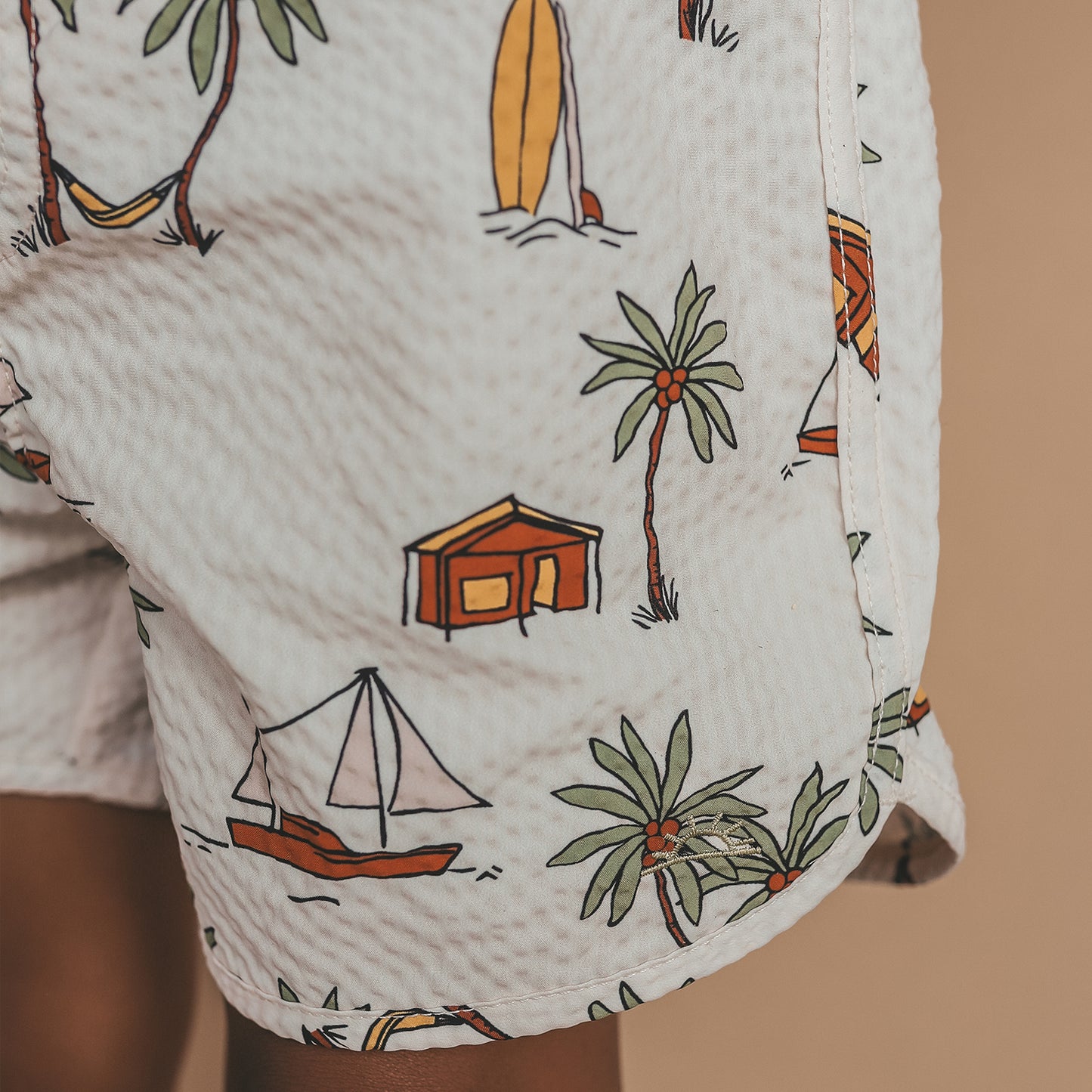 SALTED STORIES - SAILING SEERSUCKER SWIMSHORT