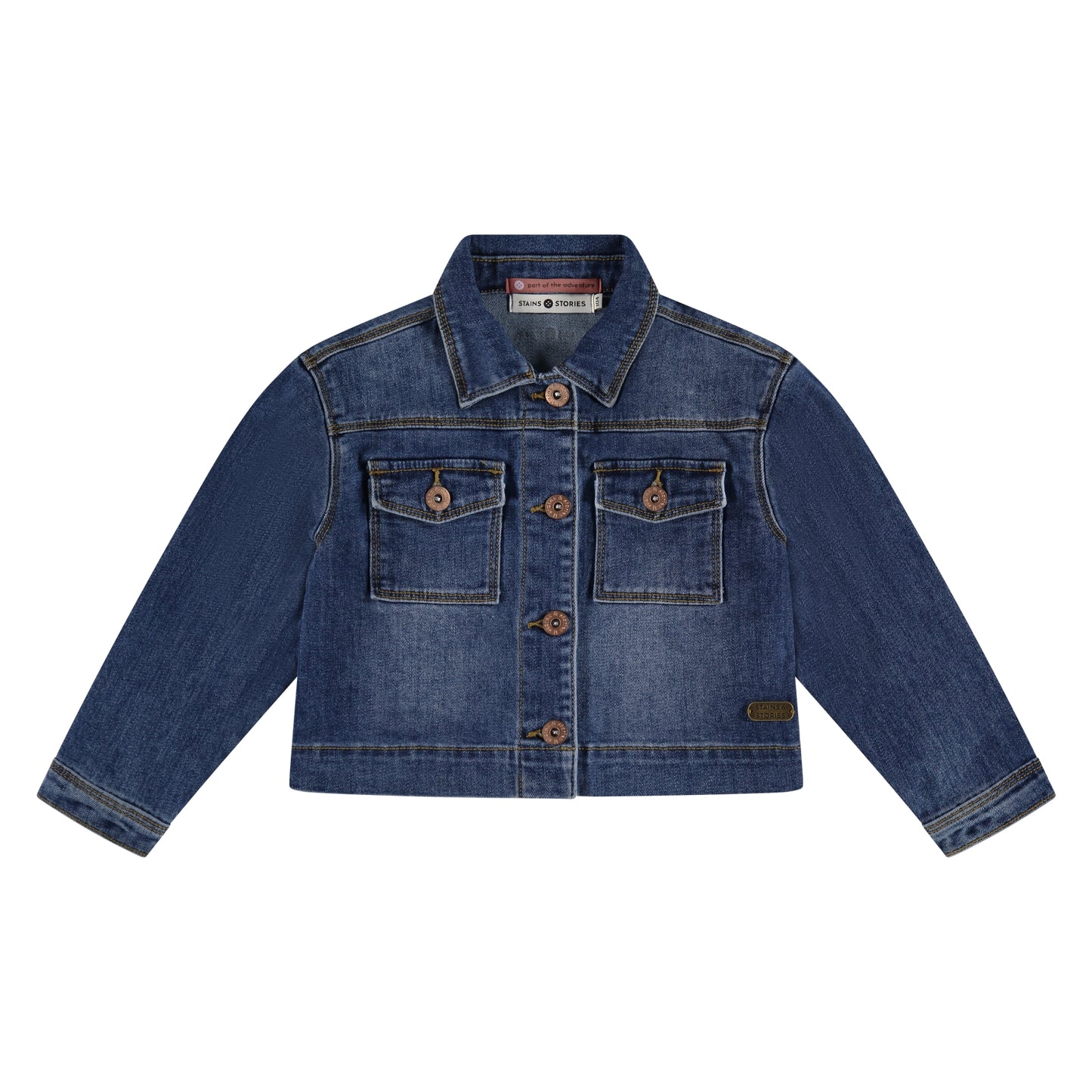 STAINS AND STORIES - DENIM JACKET MET FRANJES