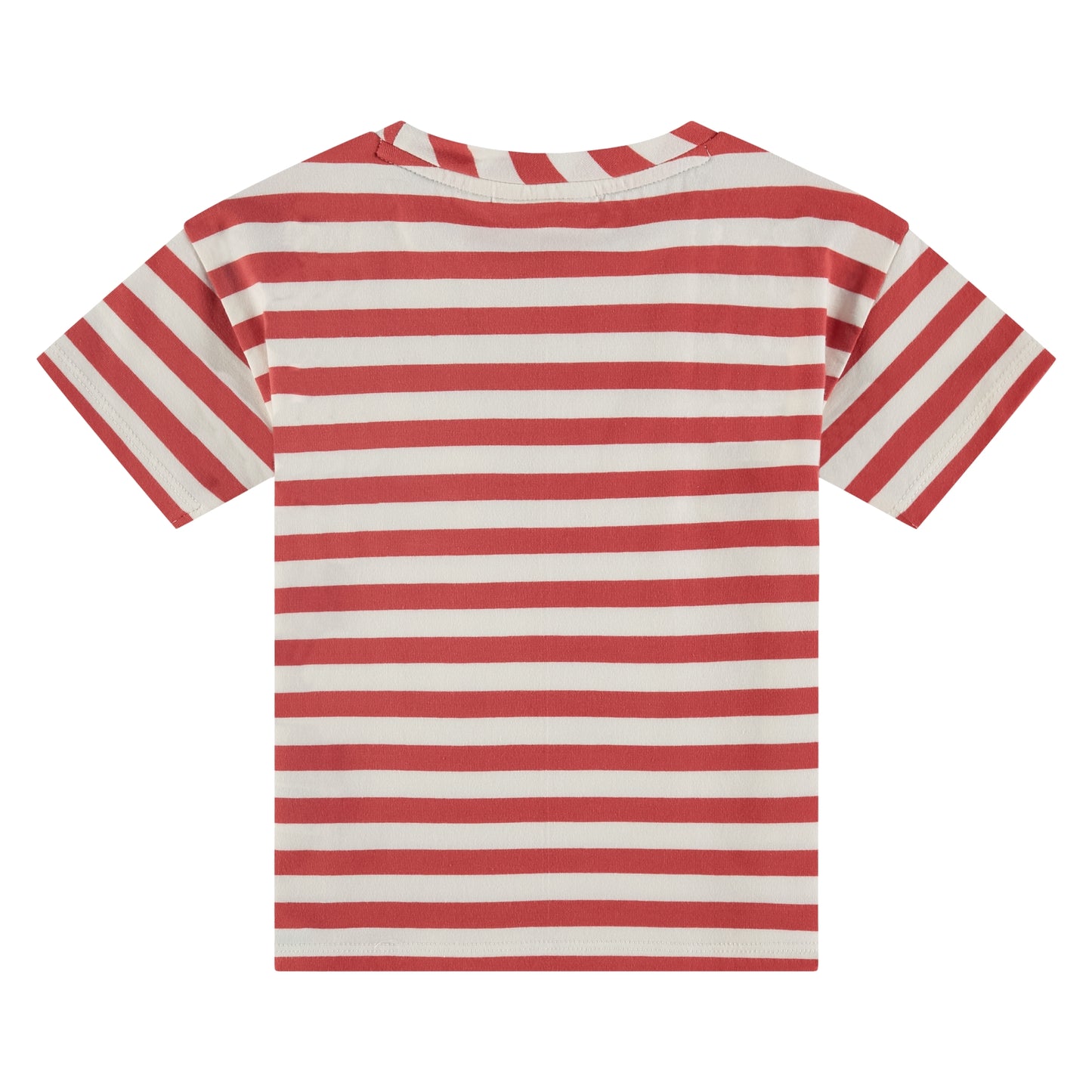 STAINS AND STORIES - ROOD GESTREEPT SHIRT