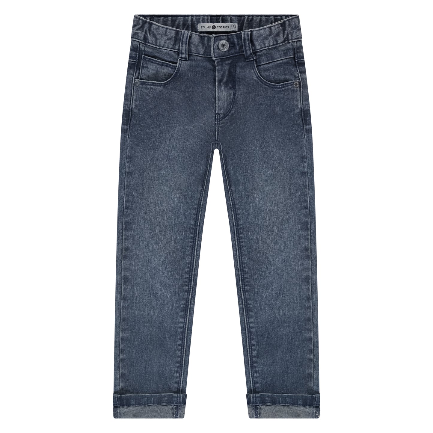 STAINS AND STORIES - DONKER BLAUWE DENIM