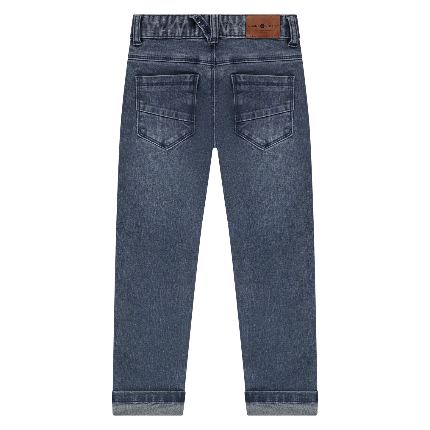 STAINS AND STORIES - DONKER BLAUWE DENIM