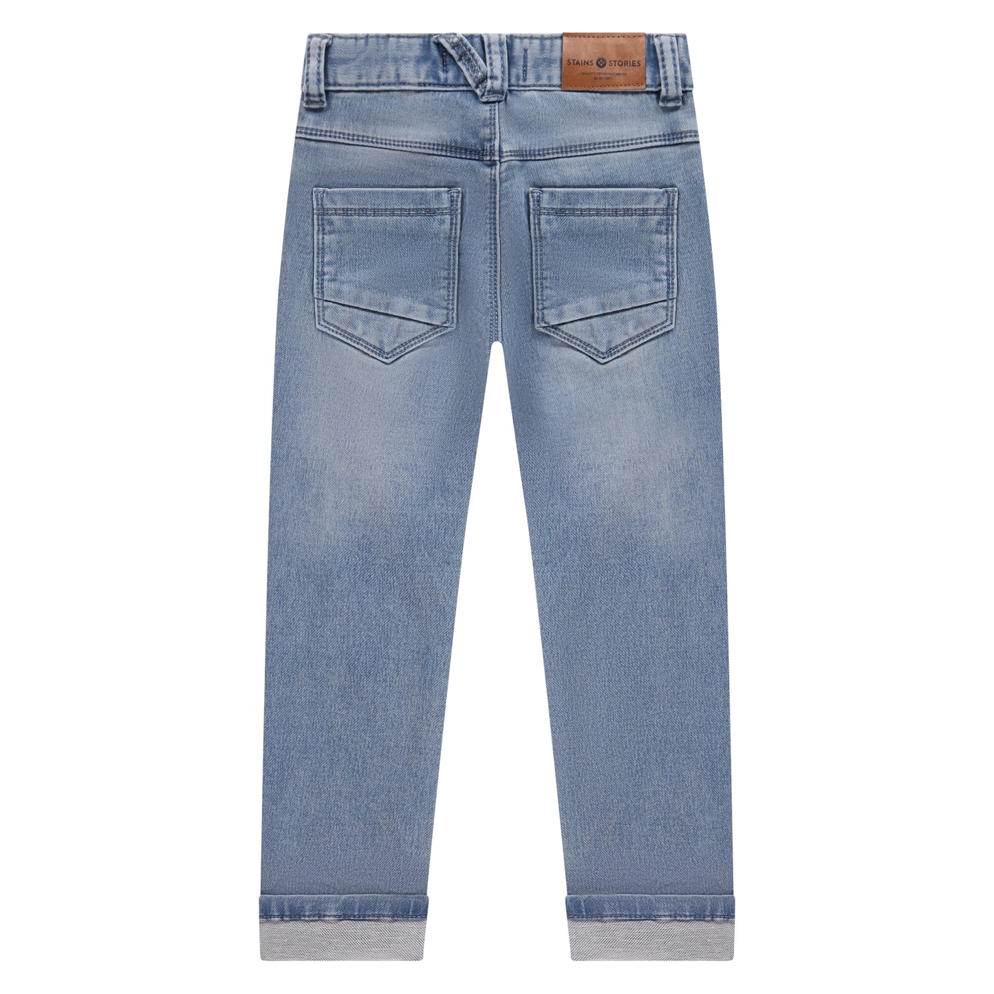 STAINS AND STORIES - MIDDEN BLAUWE DENIM