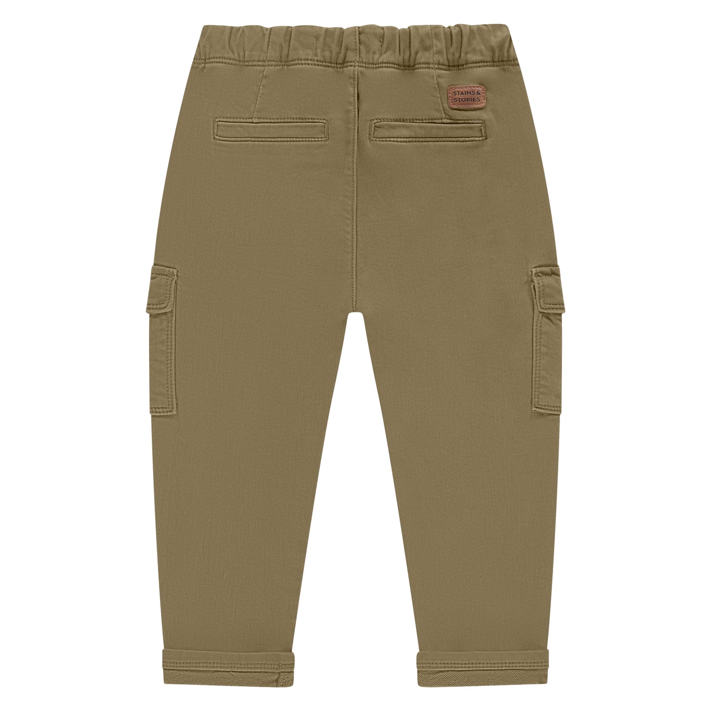 STAINS AND STORIES - WIDE FIT CAMEL CARGO BROEK