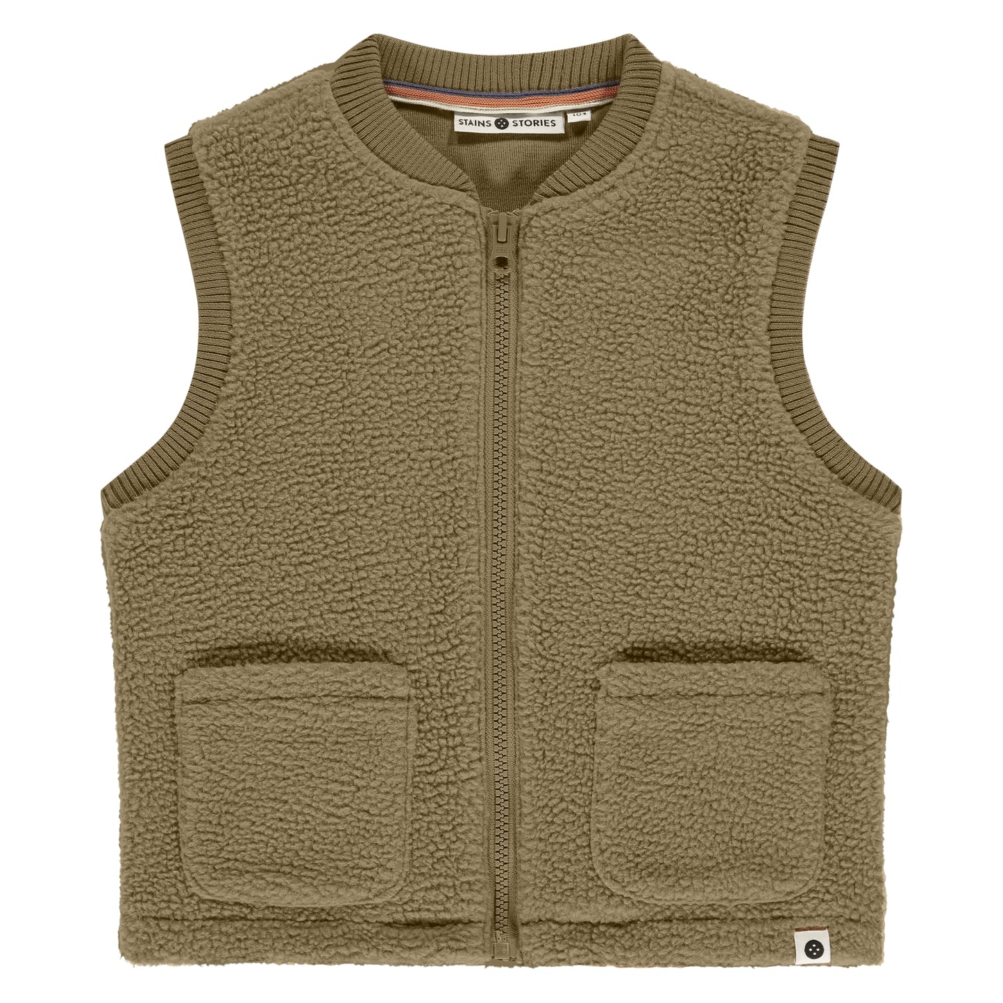 STAINS AND STORIES - CAMEL TEDDY GILET