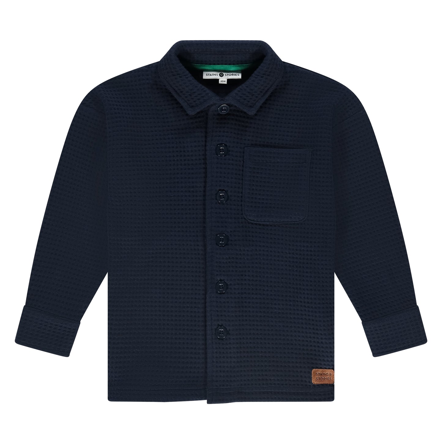 STAINS AND STORIES - BLOUSE JASJE DONKER BLAUW