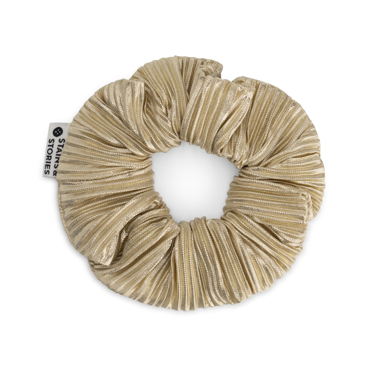 STAINS AND STORIES - GOLD SCRUNCHIE