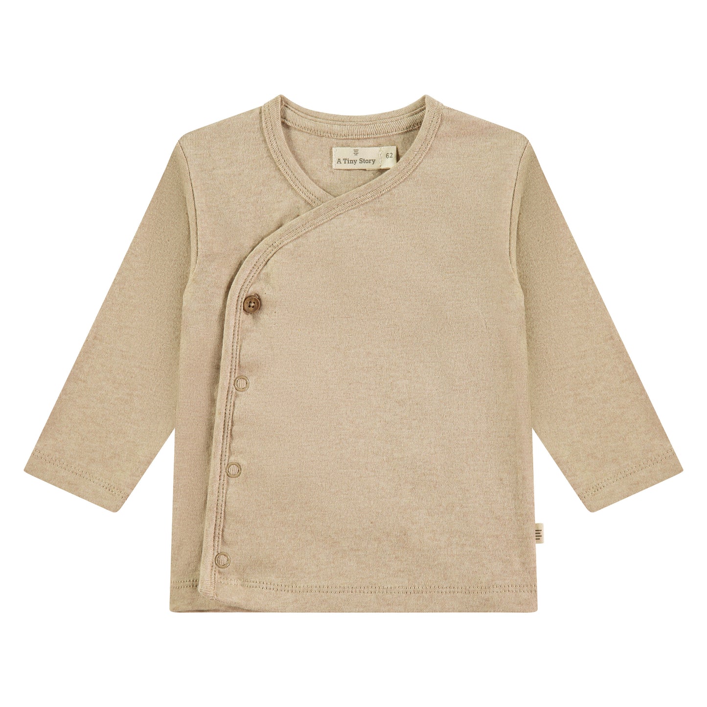 A TINY STORY - OVERSLAGSHIRT NOOS OATMEAL MELANGE