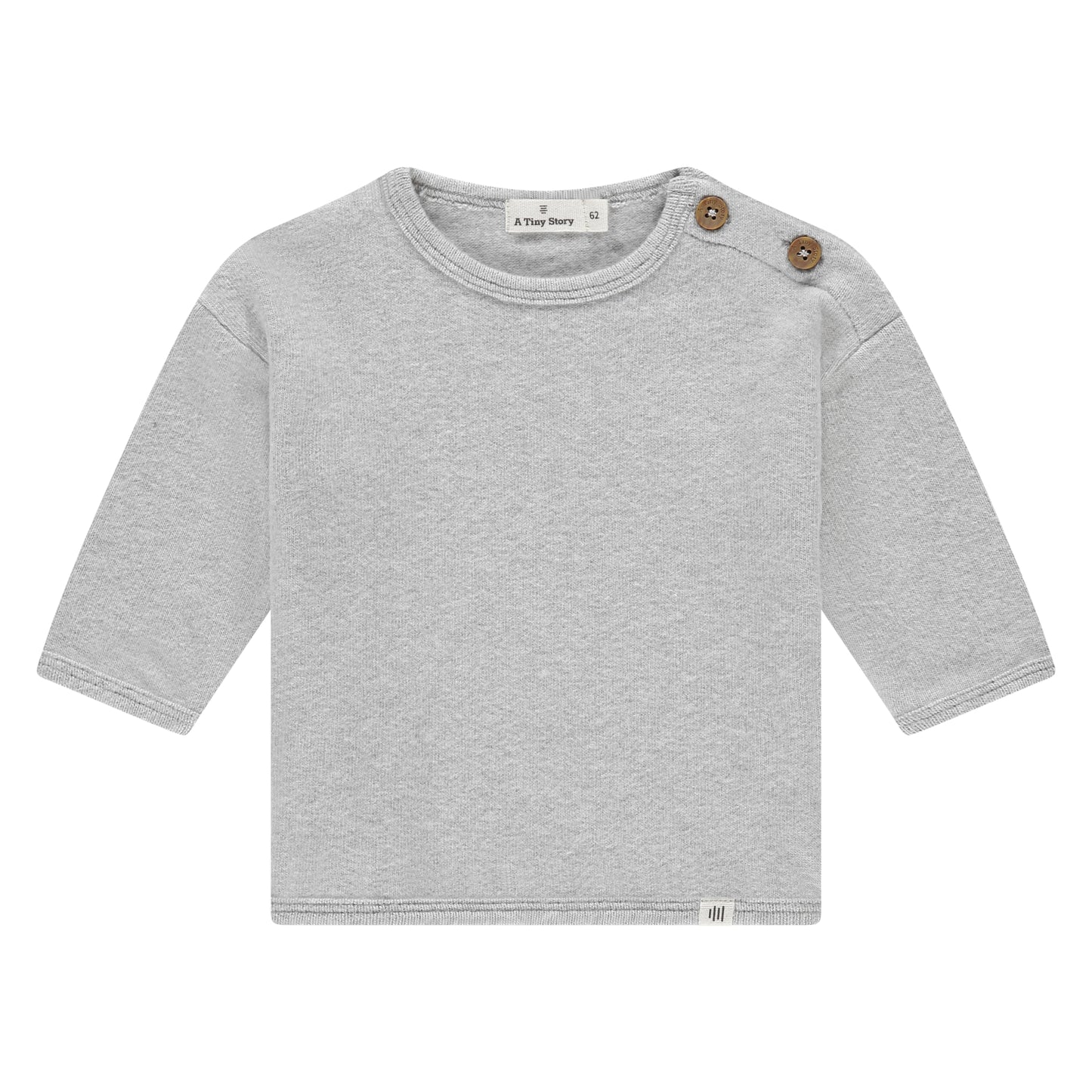 A TINY STORY - LIGHT GREY MELANGE PULLOVER