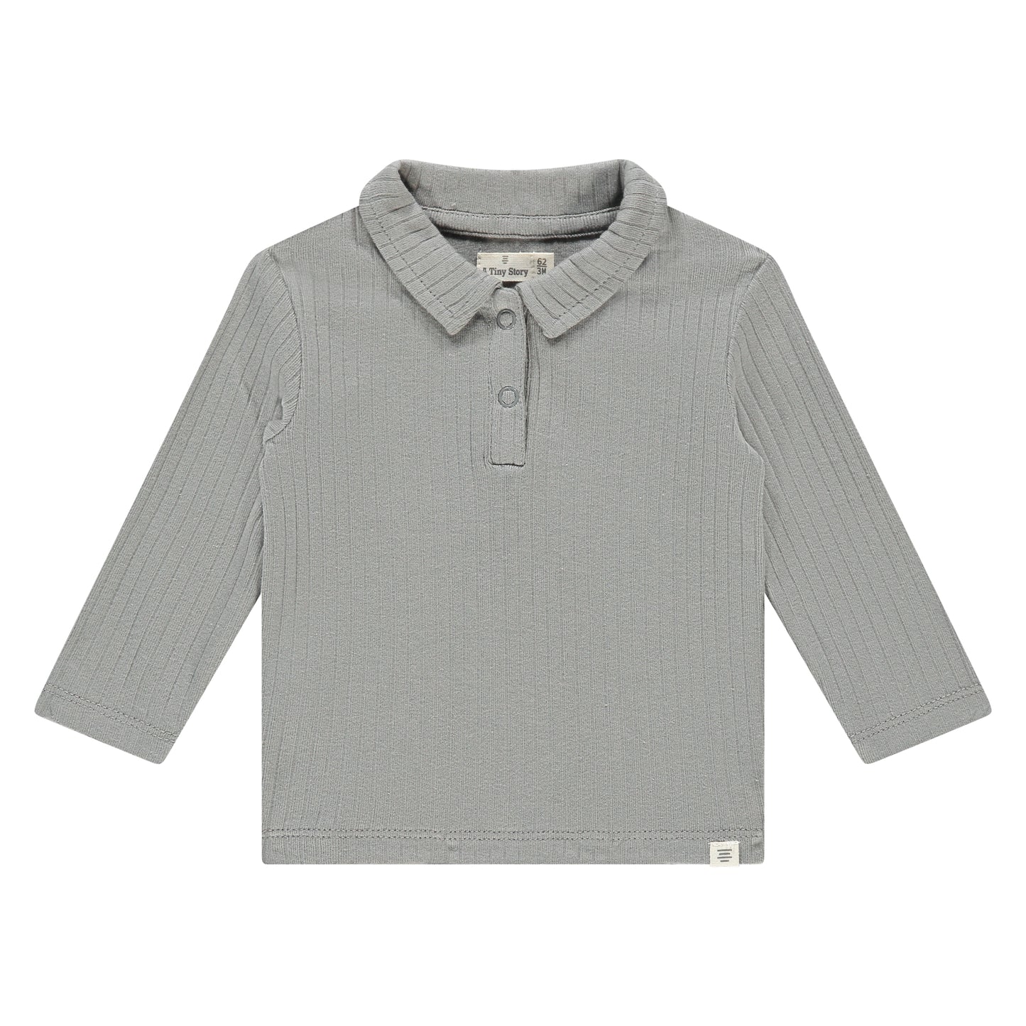 A TINY STORY - STEEL POLO MET LANGE MOUW