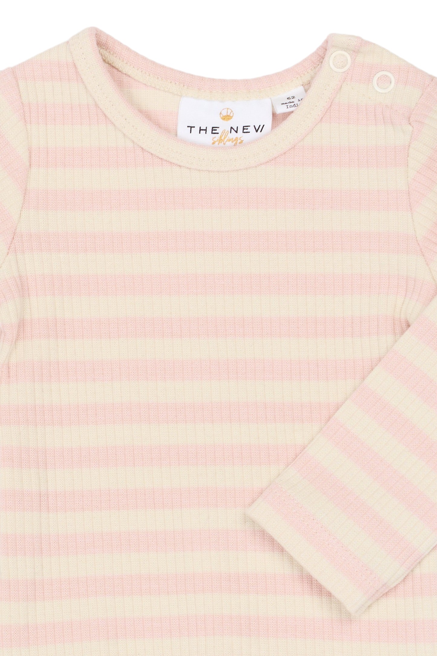 THE NEW - FRO PEACH STRIPED ROMPER