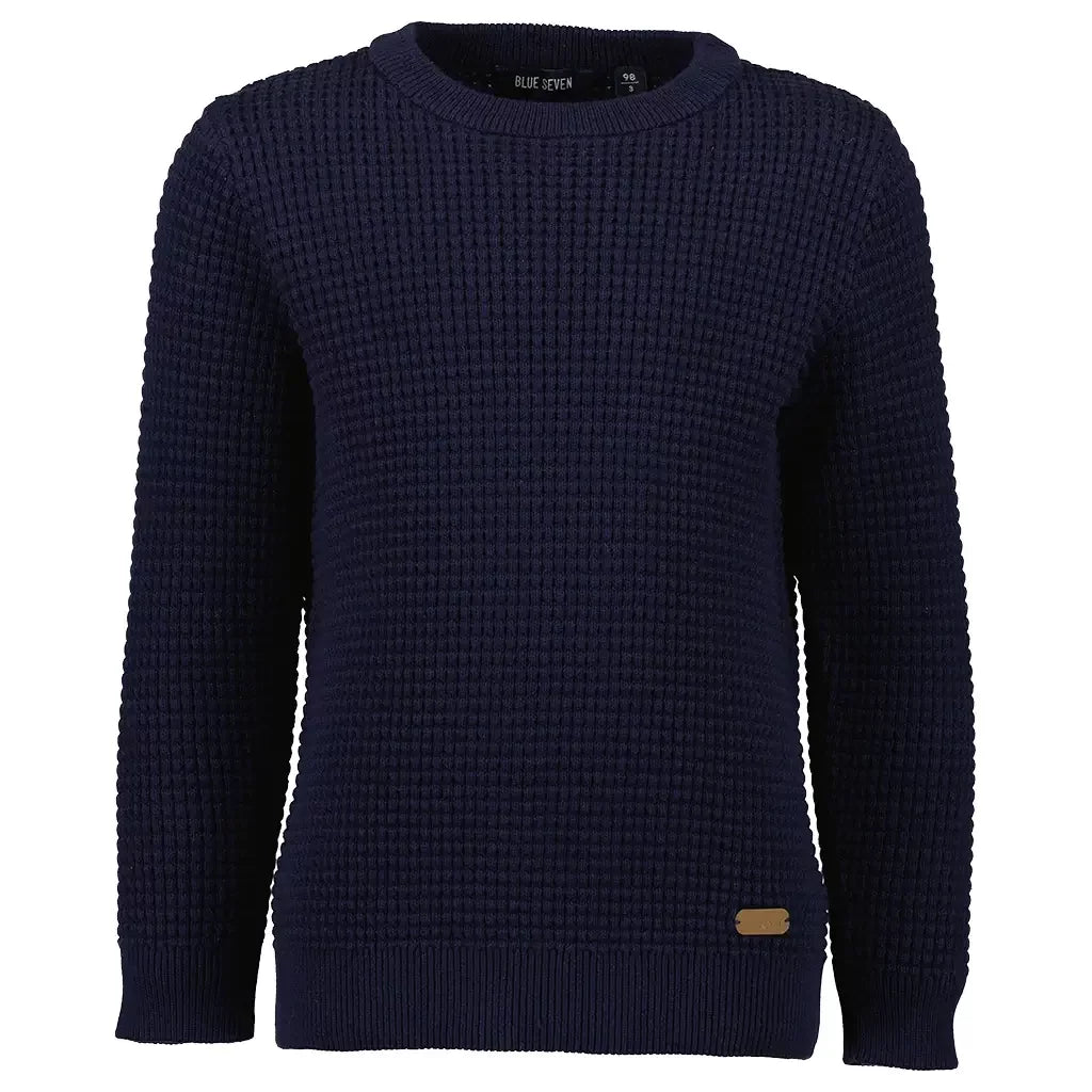 BLUE SEVEN - DONKER BLAUWE PULLOVER