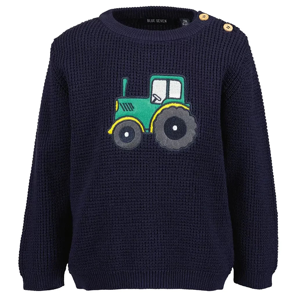 BLUE SEVEN - TRUI MET TREKKER BLAUW