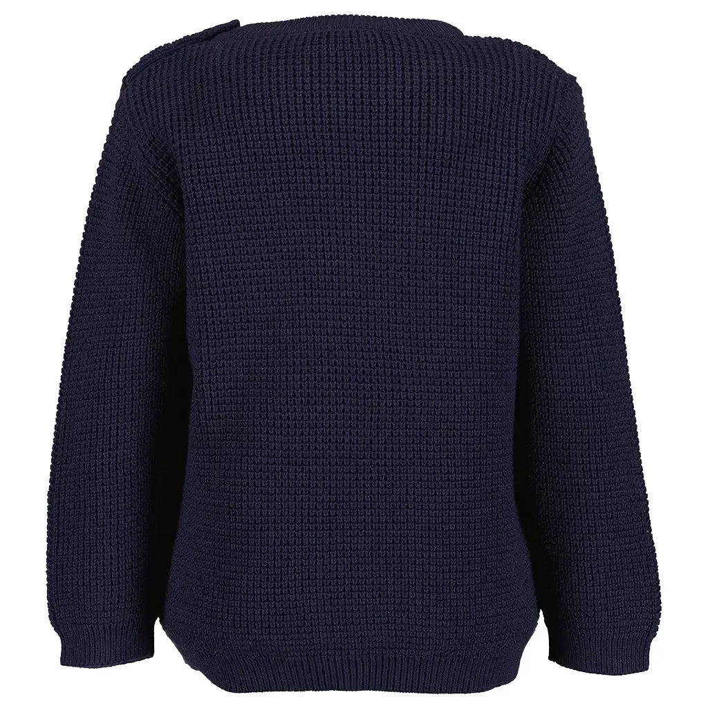 BLUE SEVEN - TRUI MET TREKKER BLAUW