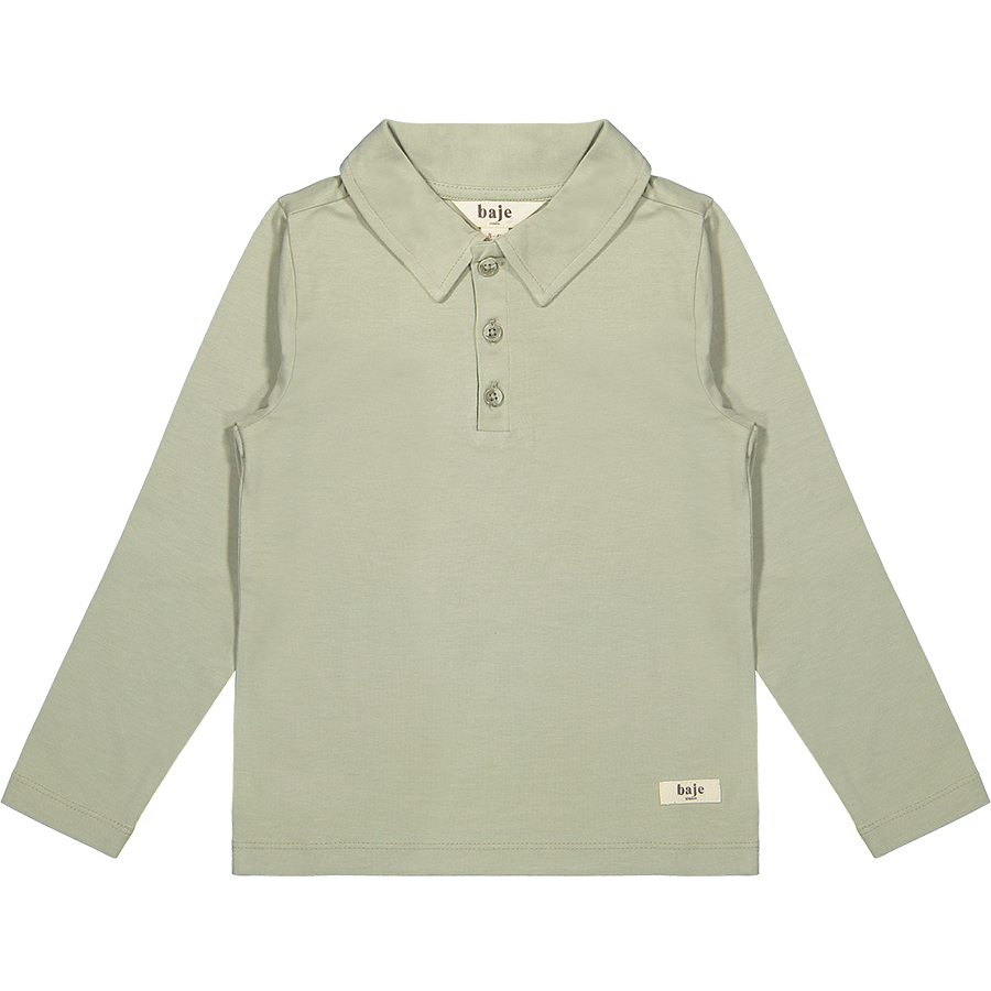 BAJE - BROC POLO LANGE MOUW PISTACHE