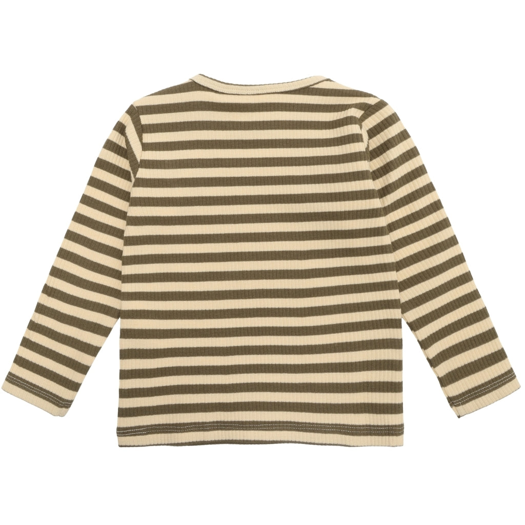 THE NEW - GESTREEPTE SHIRT IVY GREEN