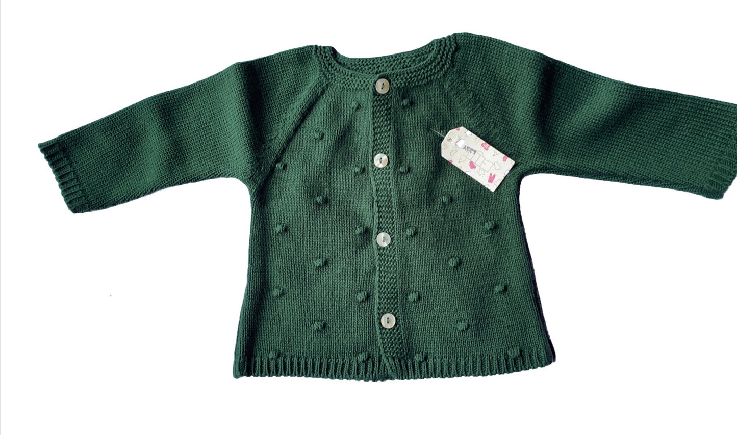 Gebreid vestje/jasje Donker groen