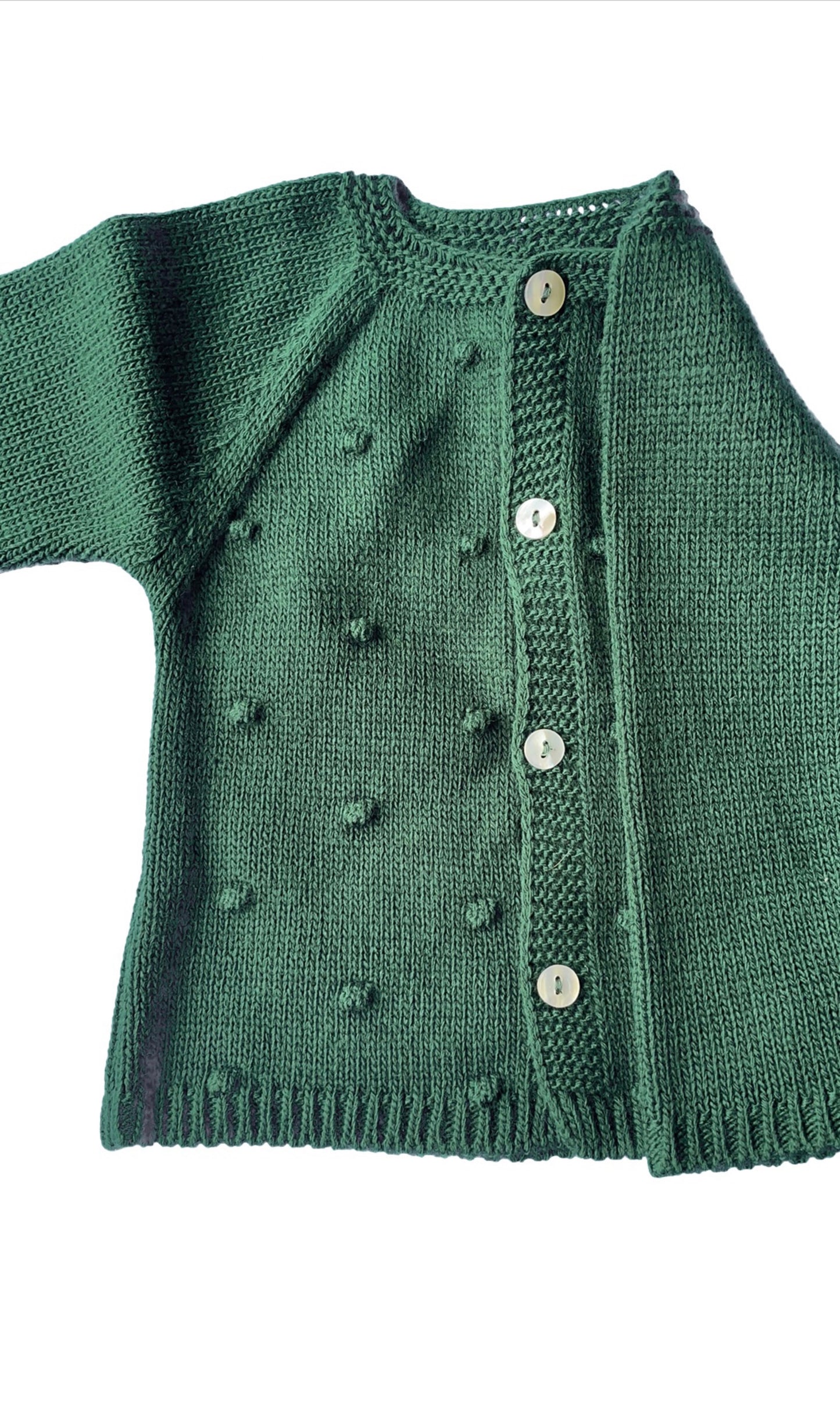 Gebreid vestje/jasje Donker groen