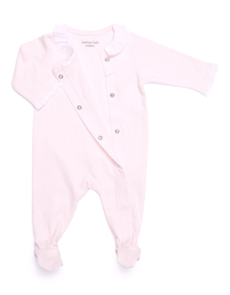 POETREE - BABYPAKJE MET KRAAG ROZE