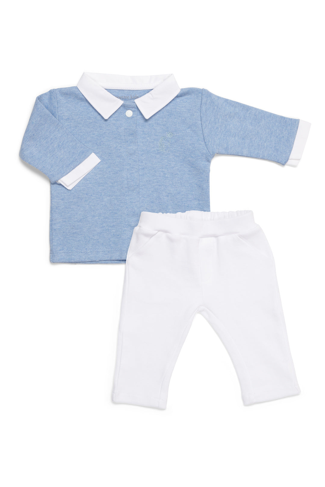 POETREE - 2-DELIG SET BLAUW/WIT