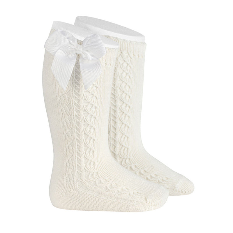 CONDOR - KNIEKOUS MET STRIK CRÈME/WIT