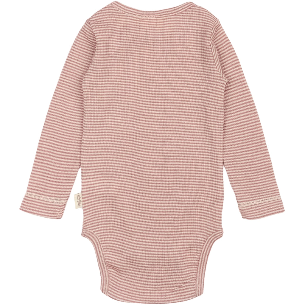 PETIT PIAO - MERINO WOLLEN ROMPER ROSE