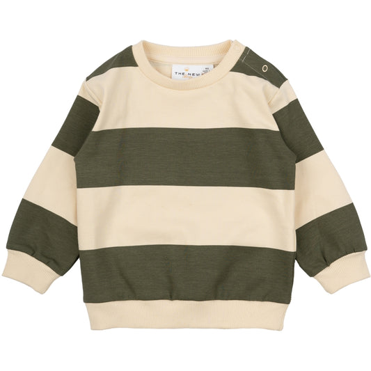 THE NEW - GESTREEPTE SWEATER IVY GREEN