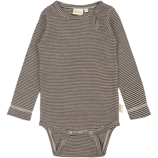 PETIT PIAO - MERINO WOLLEN ROMPER COFFEE