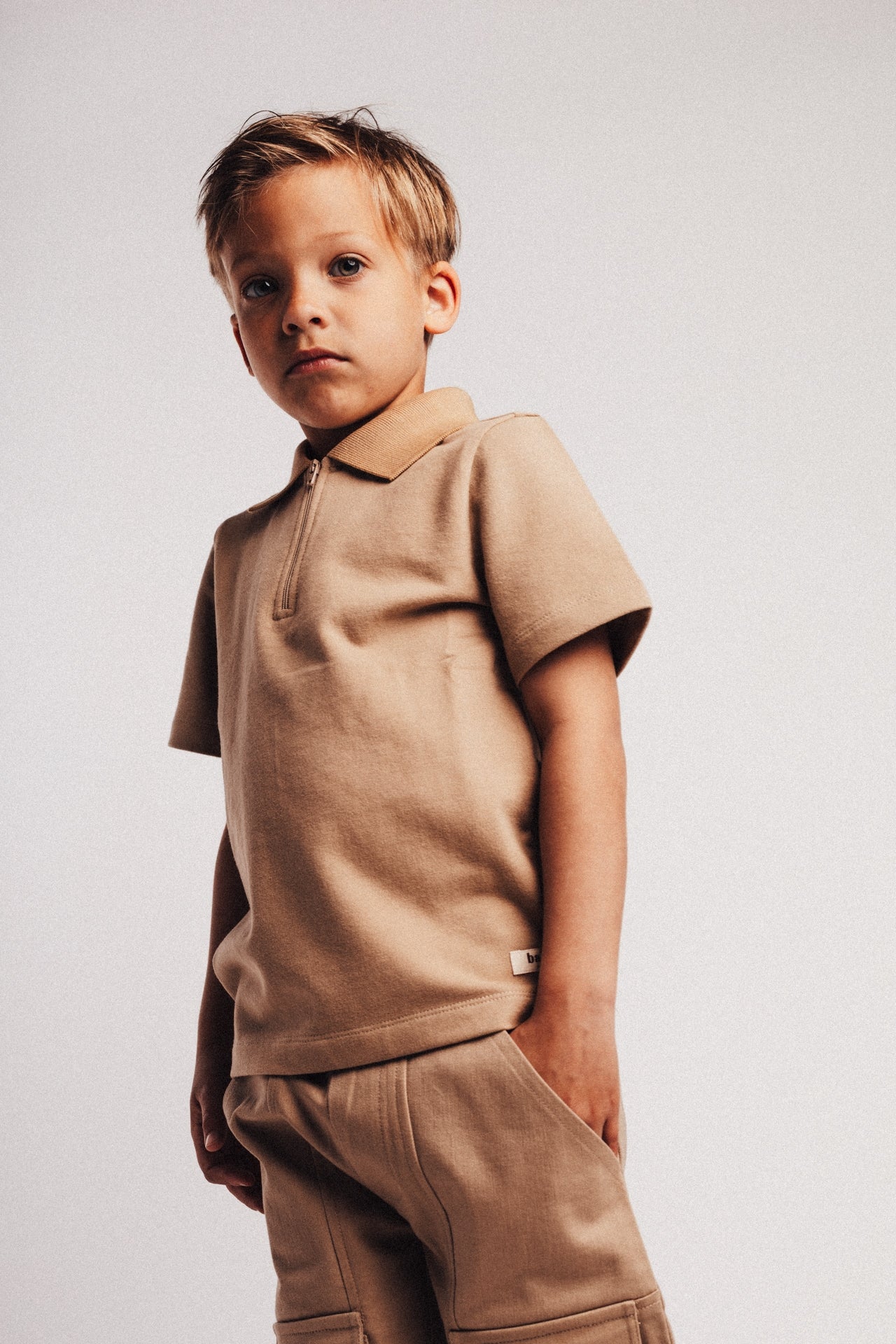 BAJE - HERVAS POLO TAUPE CAFE