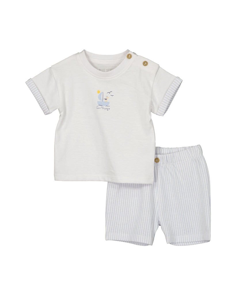 BLUE SEVEN - T-SHIRT MET SHORT BOOT