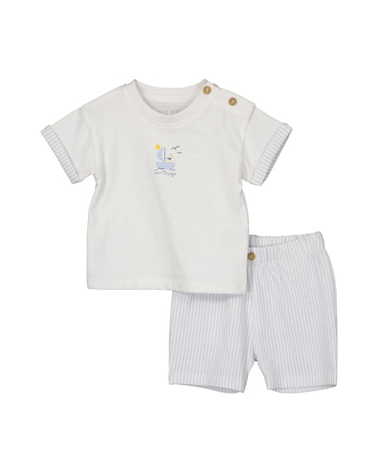 BLUE SEVEN - T-SHIRT MET SHORT BOOT